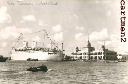 CARTE PHOTO : PORT-SAÏD THE HARBOUR EGYPTE PAQUEBOT BATEAU BOAT KUNGSHOLM - Port Said