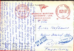 PORTUGAL - MACHINE POSTMARK AGENCIA MARITIMA  " OCIDENTE " - LISBOA - 1962 - Franking Machines (EMA)