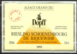 507 - Riesling - 1993 - Schoenenbourg De Riquewihr - Alsace Grand Cru - Dopff Au Moulin Riquewihr - Riesling