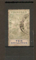 TRINIDAD 1896 10s SG 123 FINE USED Cat £550 - Trinidad Y Tobago