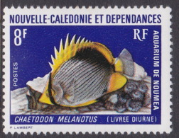 New Caledonia SG 519 1973 Marine Fauna,8 F Black Backed Butterflyfish MNH - Ongebruikt