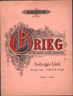 Partition : SOLVEJGS LIED, Chanson De Solvejg - Beliebte LIEDER - Edward GRIEG - G-I