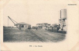 CPA DJIBOUTI La Gare Train En Gare - Djibouti