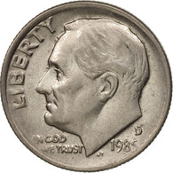 Monnaie, États-Unis, Roosevelt Dime, Dime, 1985, U.S. Mint, Denver, TTB+ - 1946-...: Roosevelt