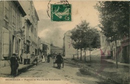 BESSEGES   Poste & Route De Bordezac  NOIR  & BLANC  Voyagée En 1910 Pour Montpellier T De Surtaxe + 10 Cts - Bessèges