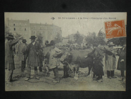 Ref5214 VIG CPA Animée Du Limousin A La Foire Conclusion D'un Marché Vente Bestiaux 1923 Elevage - Kirmes