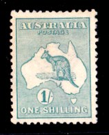 Australia 1913 Kangaroo 1S Green 1st Watermark MH - Listed Variety - Mint Stamps