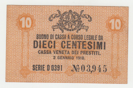 Italy 10 Centesimi 1918 UNC NEUF Pick M2 - Buoni Di Cassa