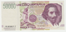 ITALY 50000 LIRE 1992 AUNC Pick 116c  116 C - 50000 Lire