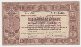 Netherlands 1 Gulden Zilverbon 1938 VF - 1 Gulde