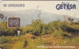 Equatorial Guinea, EQG-05-A?, 50units, Landscape (Grey-Blue Rev.) Batch C4C, 2 Scans. - Guinée-Equatoriale