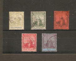 TRINIDAD 1904 - 1907 SET TO 2½d  SG 133, 133b, 134 - 136 FINE USED Cat £5.10 - Trinidad Y Tobago