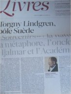 Libération Supplément Livres 17/11/13 : Torgny Lindgren, Souvenirs / Junot Diaz, Guide Du Loser Amoureux - Newspapers - Before 1800