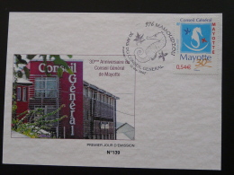 Carte Maximum Card Conseil General Hippocampe Seahorse Mayotte 2007 - Covers & Documents