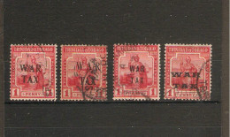 TRINIDAD AND TOBAGO 1917 - 1918 WAR TAX STAMPS SG 178, 180, 185, 186 FINE USED Cat £20+ - Trinidad Y Tobago