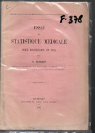 Rochefort (17 Charente Maritime) Essai De Statistique Médicale Pour Rochefort   En 1864 (M1288) - Poitou-Charentes