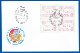 FINLAND 1995  FRAMA  ATM  SANTA CLAUS POST OFFICE  FDC  FACIT SET EA 20  NORMA  ATM 29 - Machine Labels [ATM]