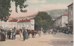 07-SAINT PERAY-PLACE DU MARCHE-BIEN ANIMEE - Saint Péray