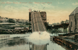 GB WESTON SUPER MARE / The Water Chute, Birnbeck Pier / GLOSSY COLORED CARD - Weston-Super-Mare