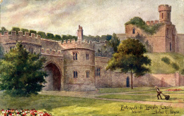 MISCELLANEOUS ART - ENTRANCE TO LINCOLN CASTLE - ARTHUR C PAYNE Art202 - Lincoln