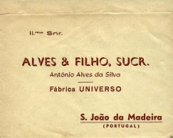 S. JOÃO Da MADEIRA - Fábrica UNIVERSO - ALVES & FILHO, SUCR. - ENVELOPE COMERCIAL - ADVERTISING - PORTUGAL - Portogallo