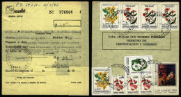 Postal Money Order Sent On 7/FE/1986 With Postmark Of "BARRIO RIVADAVIA" (Mendoza) To Buenos Aires, With MIXED... - Lettres & Documents