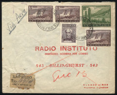 Express Airmail Cover Sent From COMODORO RIVADAVIA To Buenos Aires On 28/AP/1960, Cancelled "SUC. B. GRAL. E.... - Brieven En Documenten