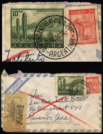 Espress Airmail Cover Sent From Río Grande (Tierra Del Fuego) To Buenos Aires On 25/AP/1960, Cancelled... - Lettres & Documents