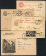 4 Postal Cards Used Between 1872 And 1947, Interesting! - Andere & Zonder Classificatie