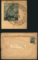 10pa. Wrapper Of German Levant, Sent From JERUSALEM To Germany On 8/MAR/1902, Minor Defects, Low Start! - Palestina