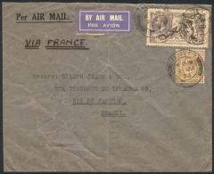 Airmail Cover Sent From London To Brazil Via AIR FRANCE On 21/JUN/1933, With Transit Mark Of Toulouse 24/JUN And... - Andere & Zonder Classificatie