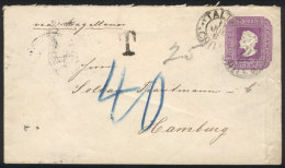 5c. Stationery Envelope Sent From TALTAL To Germany On 11/JUL/1893 (postmark With The Date Ill-arranged), With... - Chili