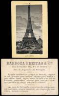 Advertising Card Of Barboza Freitas & Cia, With View Of Eiffel Tower, Circa 1900, VF Quality. - Sonstige & Ohne Zuordnung