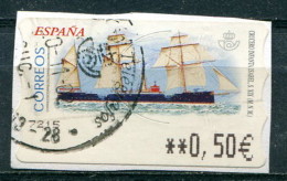 Espagne 2001 - Vignette D'affanchissement YT 52 (o) Sur Fragment - Valeur Faciale  0,50 € - Servizi