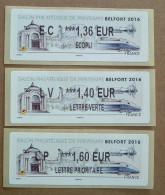 Lis02 Vignettes Lisa :  EC 1.36,  LV 1.40,  LP 1.60  Belfort 2016 (autocollantes / Autoadhésives) - 2010-... Illustrated Franking Labels