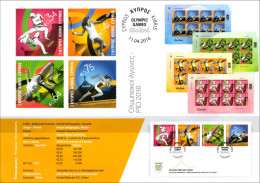 Chypre Cyprus 2016 - Brochure Leaflet Folder -Jeux Olympiques RIO - Olympic Games Rio 2016 - Olympics - 2 Scans Tennis - Sommer 2016: Rio De Janeiro