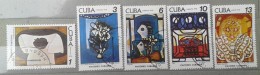 CUBA 1978 - ART -  Stained Glass  5 USED STAMPS - Oblitérés