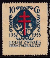 POLAND 1932/33 Anti-tb Label Mint Hinged 10gr With Some Adhesion On Back - Viñetas
