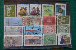 B086 - CEPT - EUROPE EUROPA Used 17 Different Stamps Germany - Collezioni