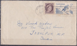 CANADA, 1957 Cover From Canada To India, Cancellation Reminding All To File INcome Tax Returns. - Lettres & Documents