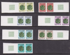 New Caledonia SG O532-O551  1976 Official Stamp Set Of 7 Imperforated Pairs MNH - Neufs