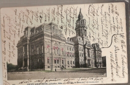 United States &  Bilhete Postal, County Court House, Ohio, Columbus, Breisgau Germany 1905 (9) - Columbus