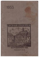 Taschenbuch Sparkasse , Bad Blankenburg 1933 , Walter Förtsch , Schneider , Schneiderei !!!! - Bad Blankenburg