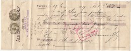 PROMISSORY NOTE, BANK, 1909, BELGIUM - Bank & Versicherung