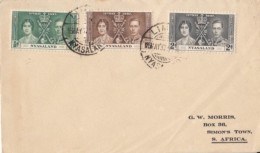 KING GEORGE VI AND QUEEN ELISABETH CORONATION, STAMPS ON COVER, 1937, NYASALAND - Nyasaland (1907-1953)