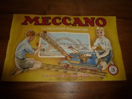 Manuel D'Instruction/ MECCANO-Paris  La Mécanique En Miniature N°3 Bobigny  (couverture Signée G. Arou 47)  En 40 Pages - Meccano