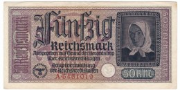 Germany  #R140 1940-45 50 Reichsmark Banknote Currency - 50 Reichsmark
