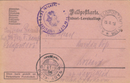 44084- WARFIELD POSTCARD, I/63 INFANTRY BATALLION, FIRLD POST OFFICE NR 106, CENSORED, 1916, HUNGARY - Brieven En Documenten