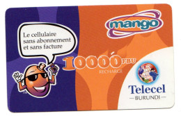 BURUNDI RECHARGE MANGO TELECEL 10 000 FBU - Burundi