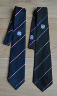 Stropdas Tie Cravate 2x BSBV Football Sports (black And Dark Blue) - Ties